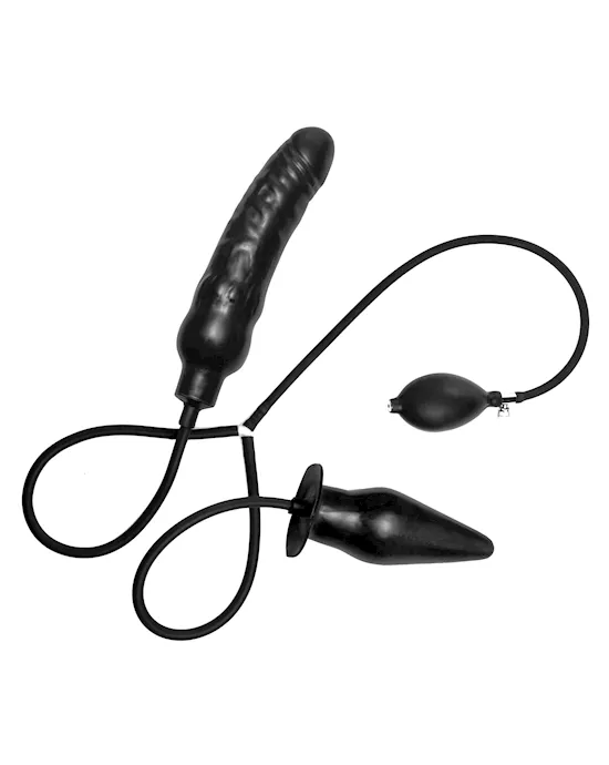 double anal plug Inflatable Anal Plug Double Butt Silicone Training Sex Toys – MRIMIN main image 1