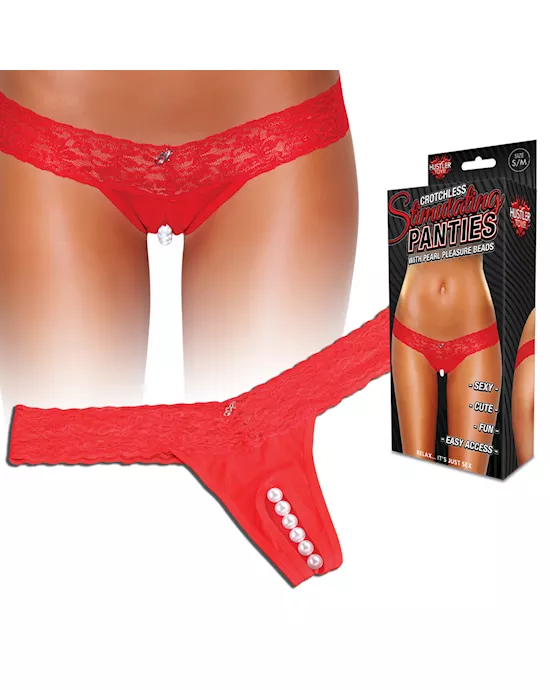 Clitoral Stimulating Thong With Beads