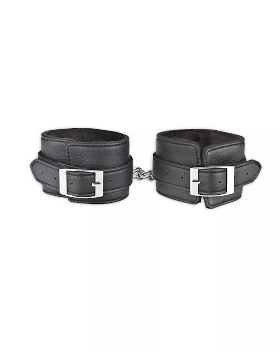 Faux Fur Unisex Leatherette Ankle Cuffs