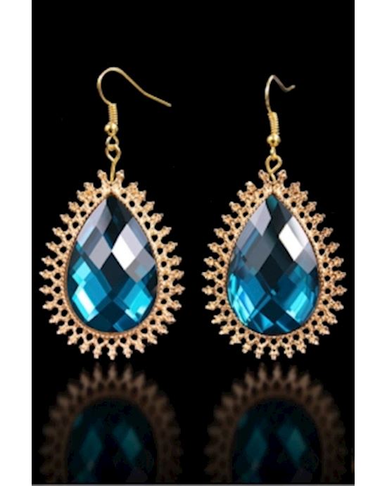 Ocean Star Crystal Dangle Earrings