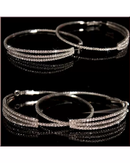 Precious Ear-creoles With Sparking Rhinestones