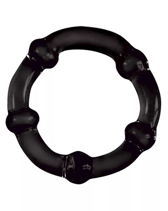 Glass Cock Ring 40mm Black