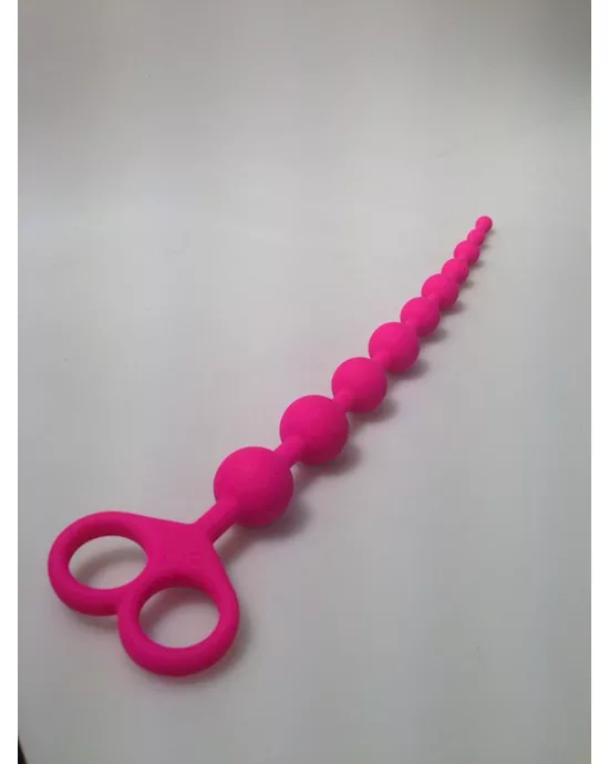 Beginners Play Anal Beads Hot Pink