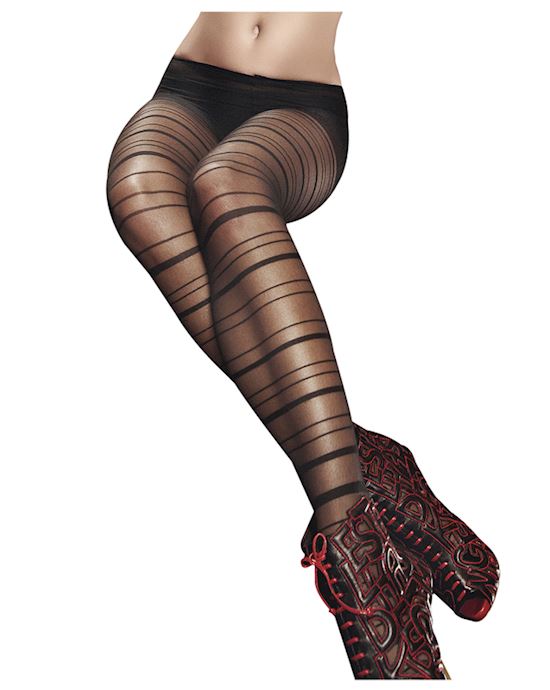 Diagonal Striped Pantyhose