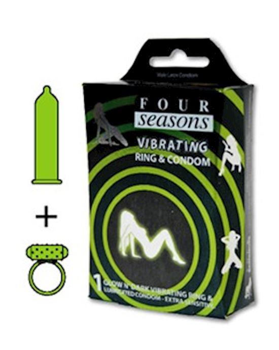 Four Seasons Glow N Vibrating Condom
