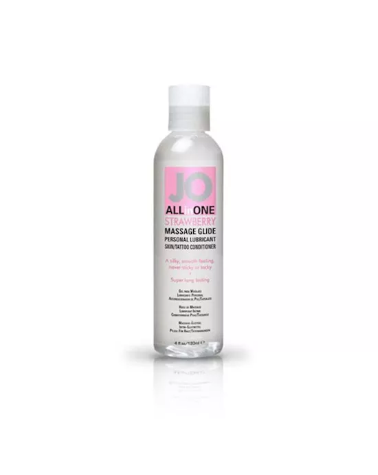 JO Sensual Massage Glide Strawberry 4oz 118ml
