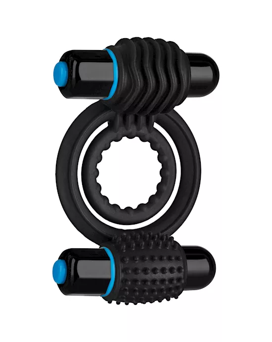 OptiMALE Vibrating Double C Ring Black