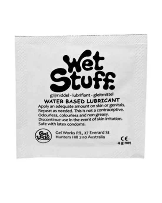 Wet Stuff Strawberry Waterbased Lubricant 4g Sachet