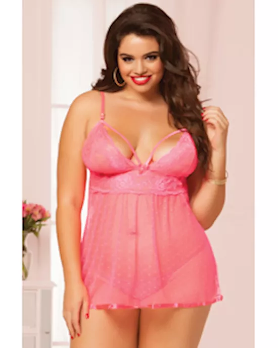 Sugar Coral Babydoll Set