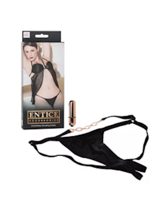 Entice Crotchless Vibrating Panty