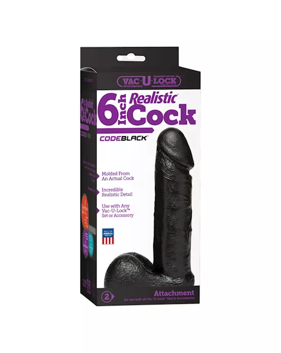 Vac-U-LOCK CODE  6 Inch Realistic Cock