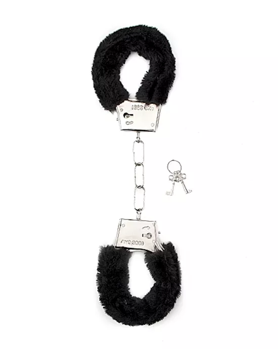 Shots Toys Furry Handcuffs Black