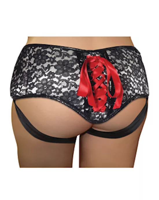 Plus Size Lace Corsette Strap-On