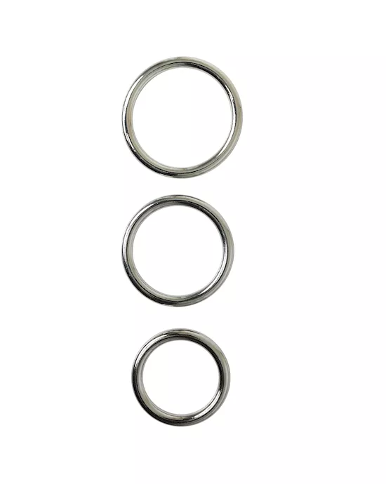 Sportsheets Seamless Metal O Rings - 3 Pack