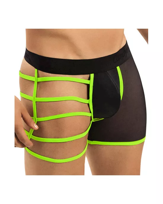 Neon Strappy Mesh Boxer