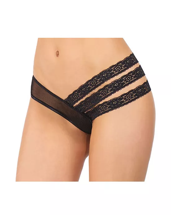 Asymmetrical Mesh & Lace Panty