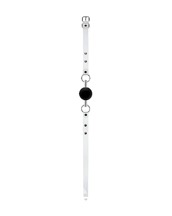 Black And White Translucent Mouth Gag With Metal Nails