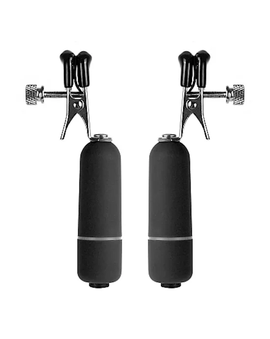 Vibrating Nipple Clamps Black