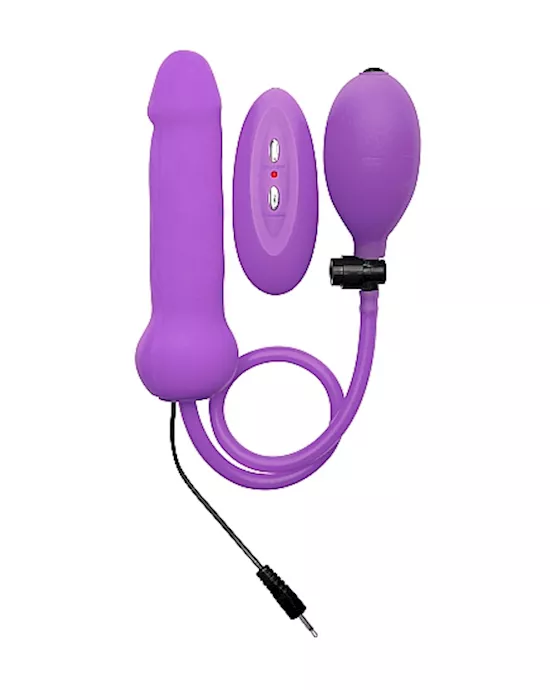 Inflatable Vibrating Silicone Dong