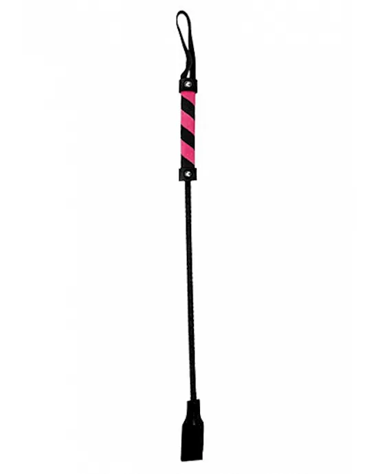 Cube Tipped Crop Suede Black Pink