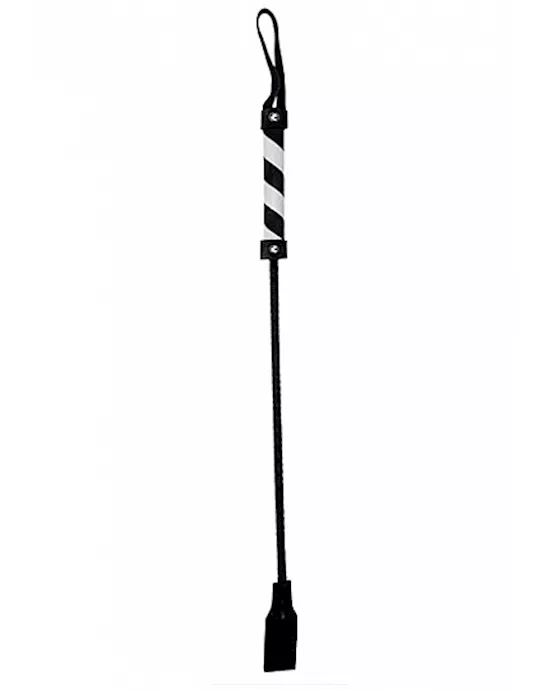 Cube Tipped Crop Suede Black White