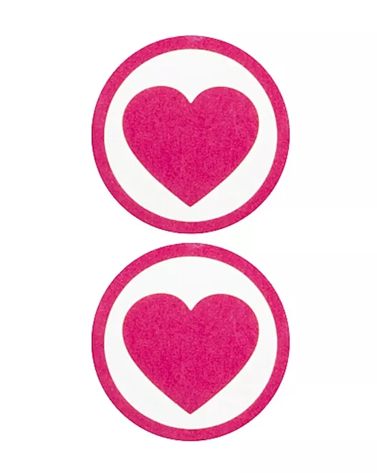 Nipple Sticker Round Hearts Pink