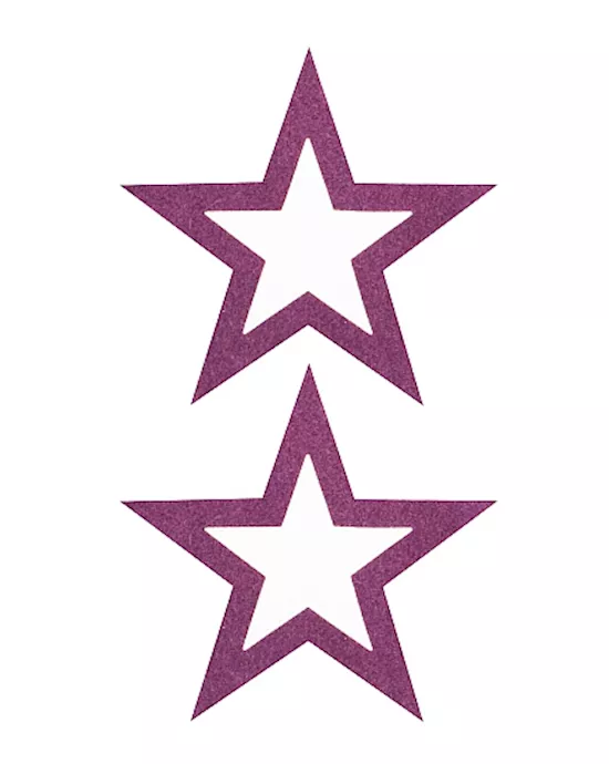 Nipple Sticker Open Stars Purple