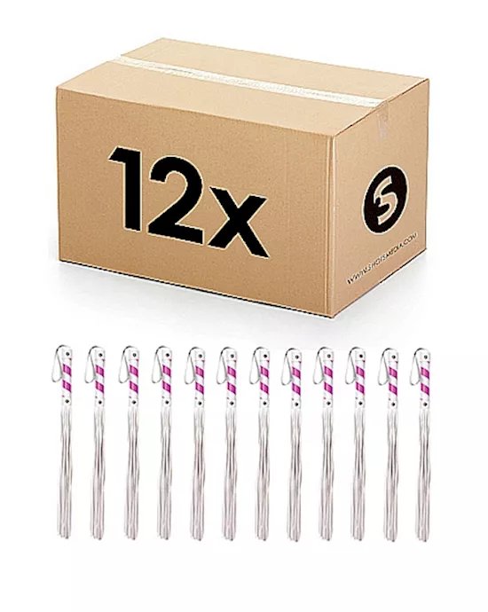 Whip PVC White With Purple Stripe 12pcs In One Box