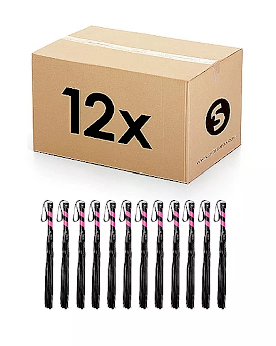 Whip PVC Black With Pink Stripe 12pcs In One Box
