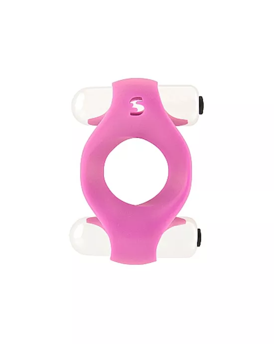 Double Vibrating Endless Cockring Pink