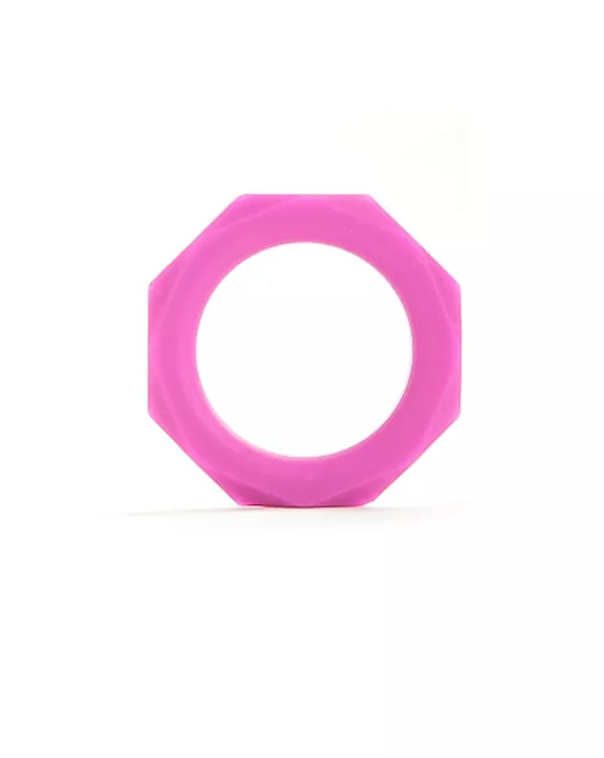 Octagon Ring Medium Pink