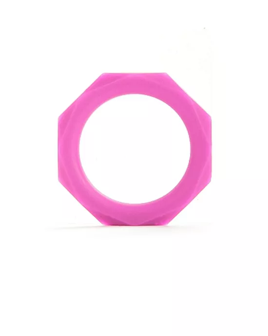Octagon Ring Large Pink