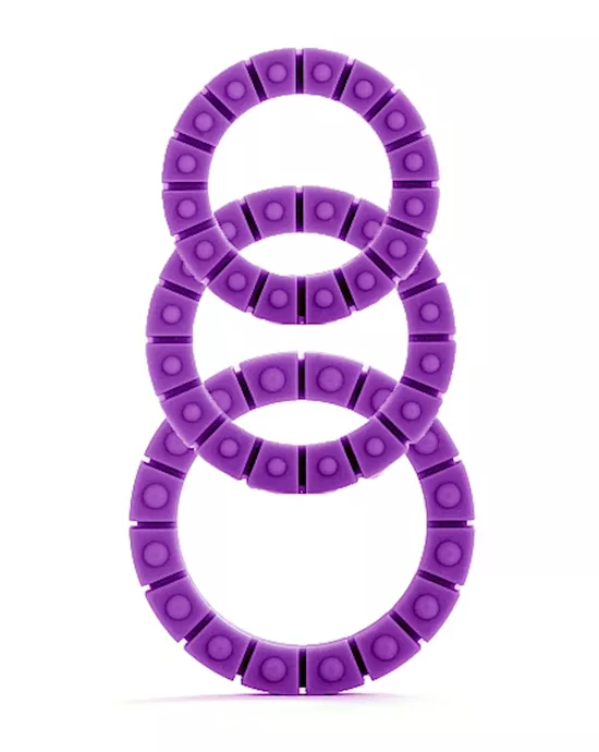Silicone Love Wheel 3 Sizes Purple