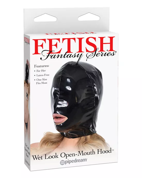 Fetish Fantasy Wet Look Open-Mouth Hood