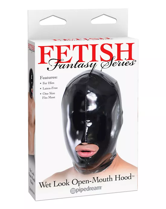 Fetish Fantasy Wet Look Open-Mouth Hood