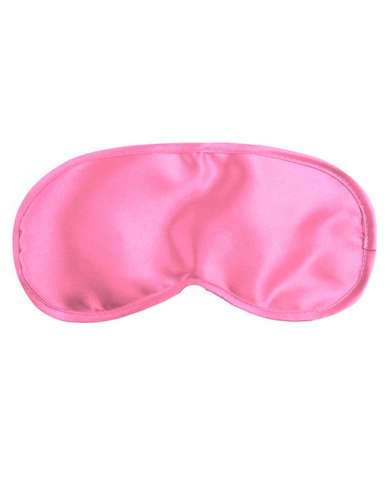 Pink Satin Love Mask
