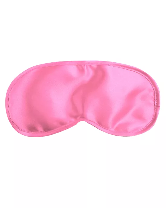 Pink Satin Love Mask