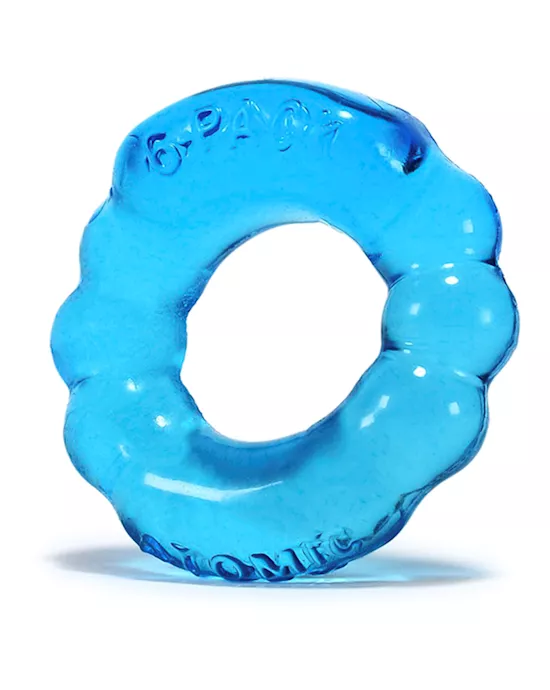Six-Pack Cockring O S Ice Blue