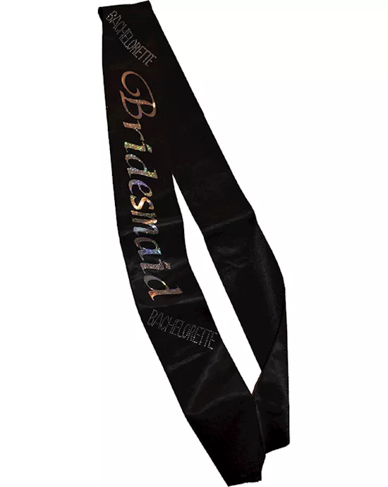 Black Bridesmaid Sash