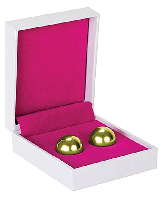 Shots Toys Ben Wa Balls Erotic Exercise Balls Gold