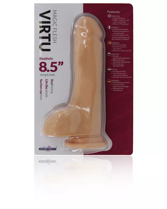 Virtu Magic Flesh Realistic 8.5 in Dong with Balls