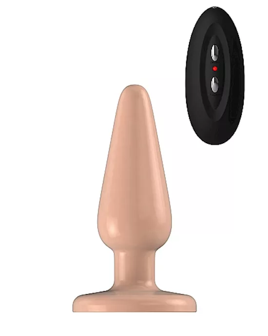 Bottom Line Buttplug Rubber Flesh Vibrating 5 in Model 1