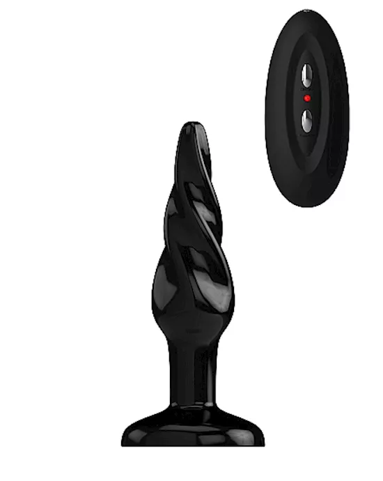Bottom Line Buttplug Rubber Black Vibrating 5 in Model 5