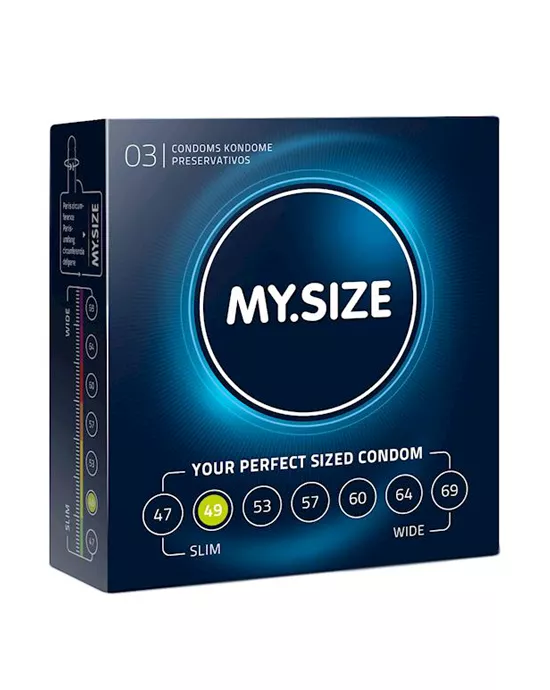 My Size Natural Latex Condom 49 Width 3 pcs
