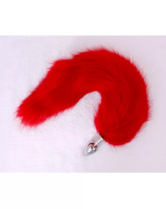 Chrome Butt Plug With Tail