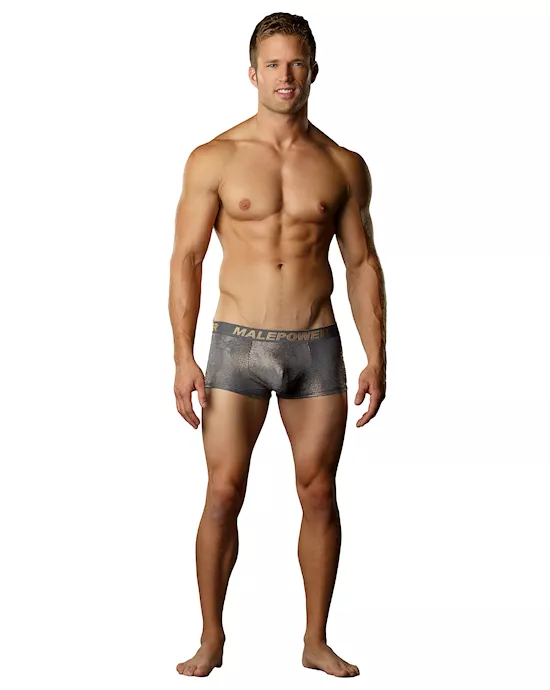 CROC FOIL SHORT GREY/GOLD