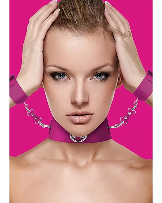 Collar with Cuffs Pink