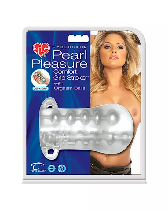 TLC Pearl Pleasure CyberSkin Comfort Grip Stroker