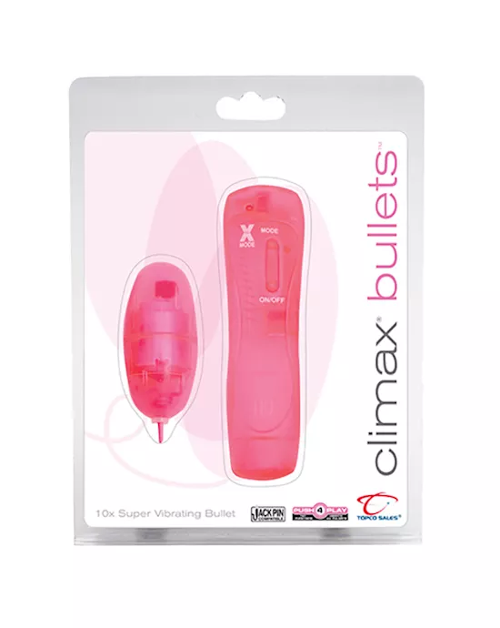 Climax Bullets 10x Super Vibrating Bullet Pink