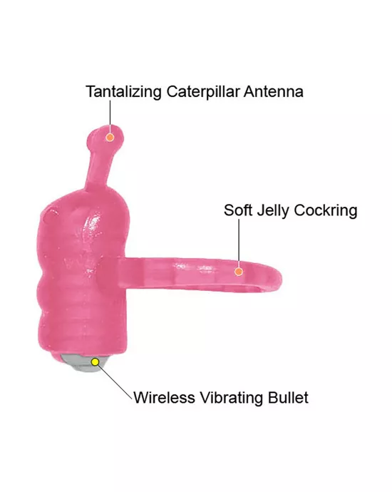 Horny Honey Vibro Ring Coochy Caterpillar Magenta